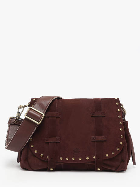 Cross Body Tas Vintage Leder Mila louise Violet vintage 3861VC